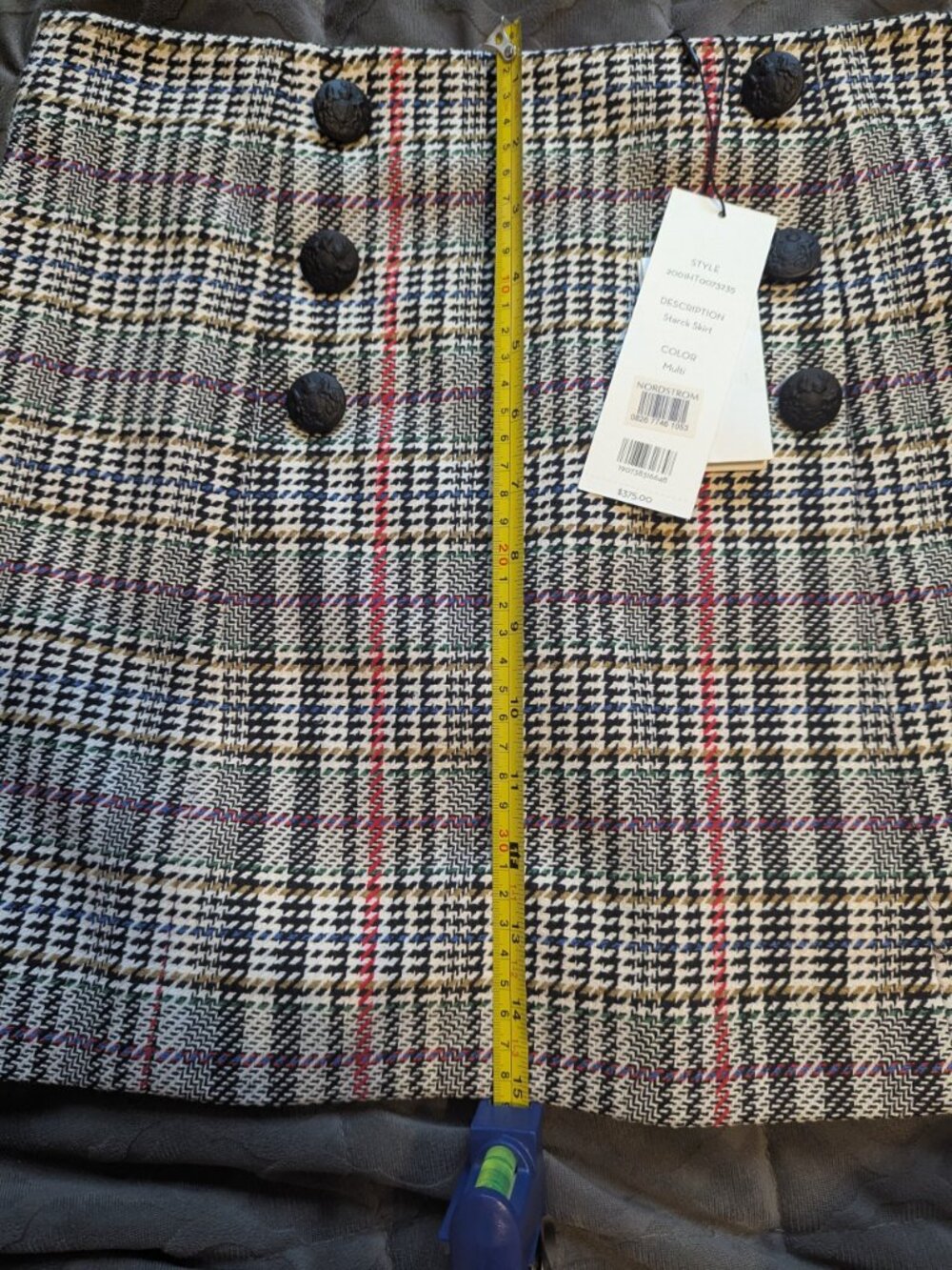 NWT Veronica Beard Empire Plaid Dickey Jacket Blazer Skirt Suit Set 6 Red Black - Picture 6 of 11